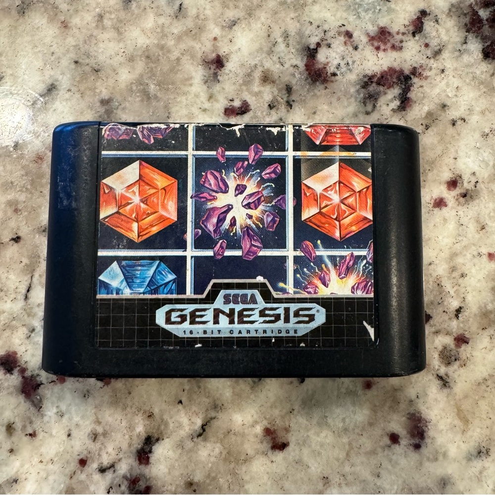 Vintage 80s Sega Genesis Columns Game Cartridge